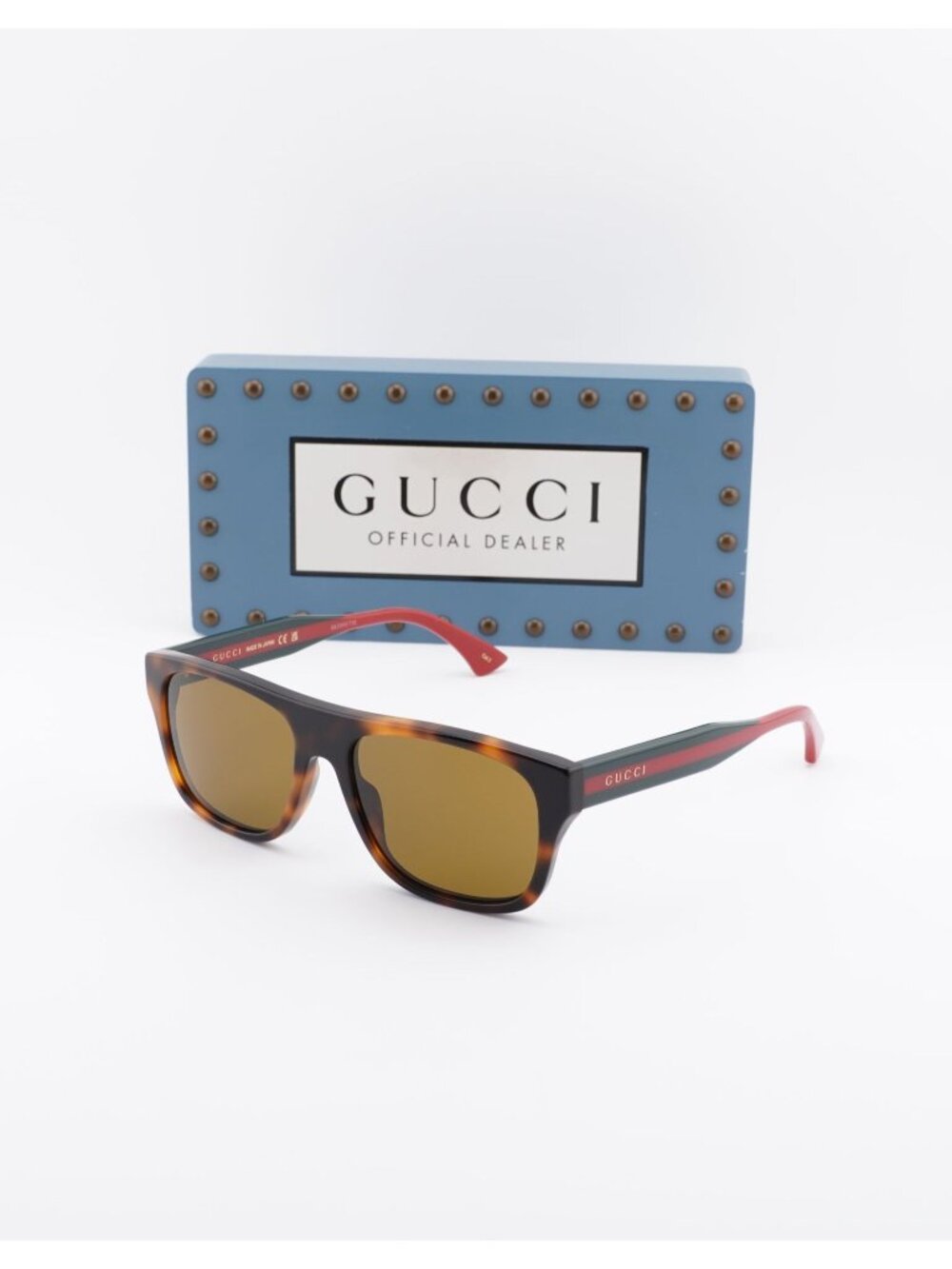 Gucci GG2119S 002 Square Sunglasses - Havana / Green / Red / Brown